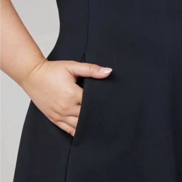 Spanx Sleeveless Fit and Flare Dress Navy - Picture 5 of 11